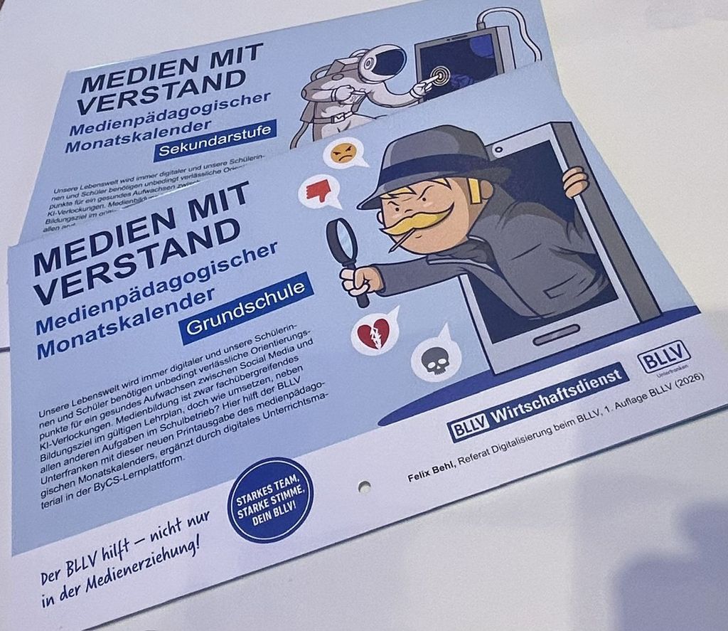 Die neue Ausgabe des medienpädagogischen Medienkalenders in der ULLV-Edition wird mit einer Auflage von 7.000 Stück an Lehrkräfte in Unterfranken verteilt.